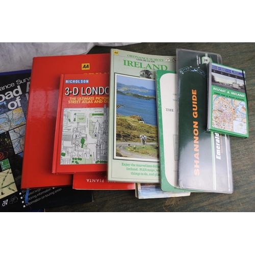 473 - A large assortment of Atlas map books and more.