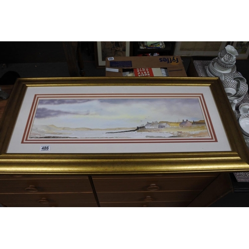 486 - A stunning framed watercolour by J Heatley (painting size 28