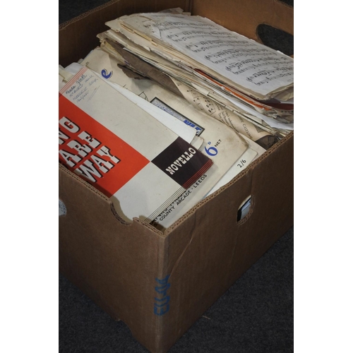 494 - A large boxed lot of sheet music and more.