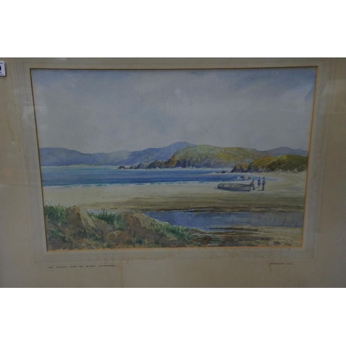 509 - A superb original framed and mounted watercolour 'The Strand Port, Port-na-Blagh, Co Donegal' by Iri... 