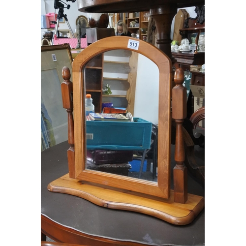 513 - A pine cheval mirror.