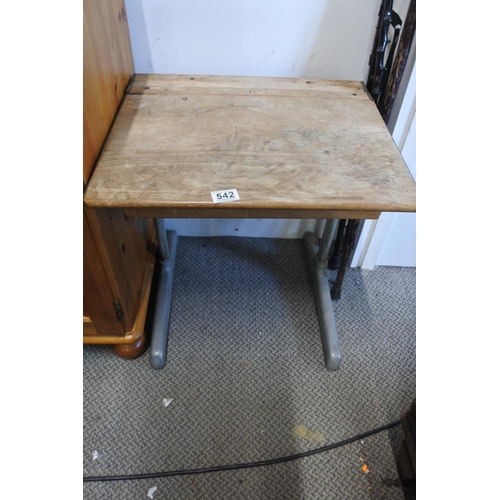 542 - A vintage child's metal framed desk.