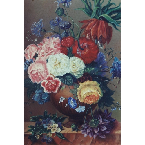 688 - A stunning gilt framed 'Original Oleograph' floral picture, measuring 35cm x 27cm.