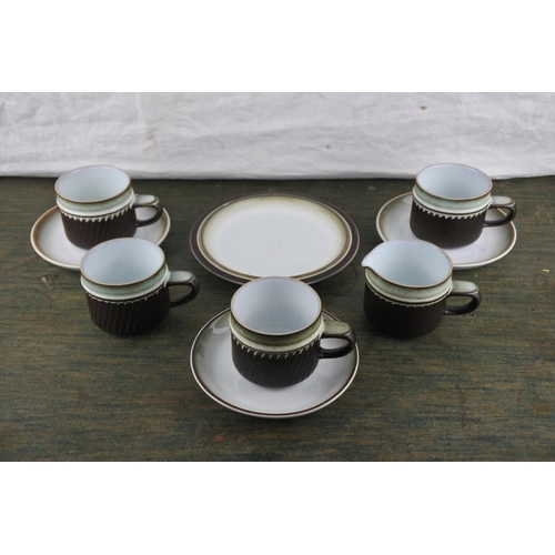 714 - A vintage Denby part teaset.