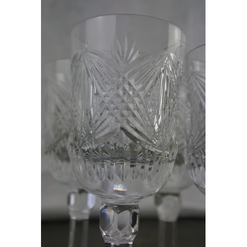 727 - A set of six Tyrone crystal sherry glasses.