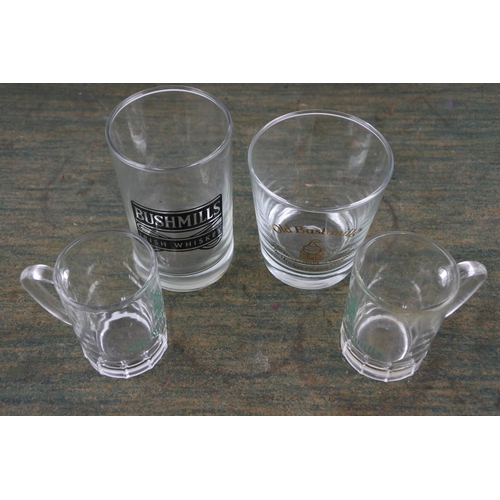 730 - A collection of Bushmills whiskey glasses.