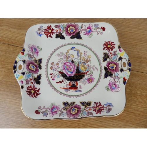 758 - A Mason's Ironstone 'Brocade' square plate and more.