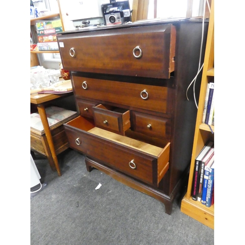 777 - A Stag chest of seven drawers, measuring 111cm x 82cm x 46cm approximately.