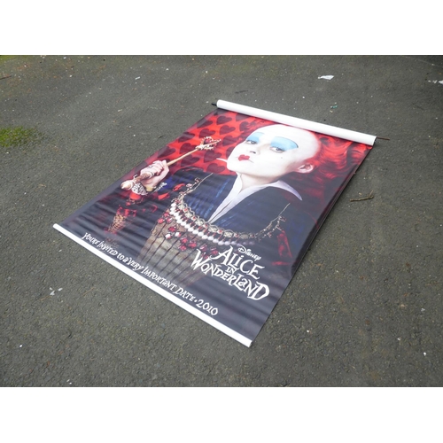 796 - A large Alice in Wonderland cinema poster, measuring 242cm x 150cm.