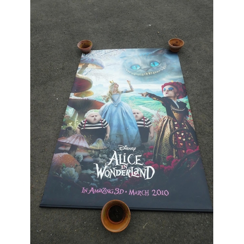 798 - A large Alice In Wonderland March 2010 cinema poster, measuring 235cm x 133cm approximately.