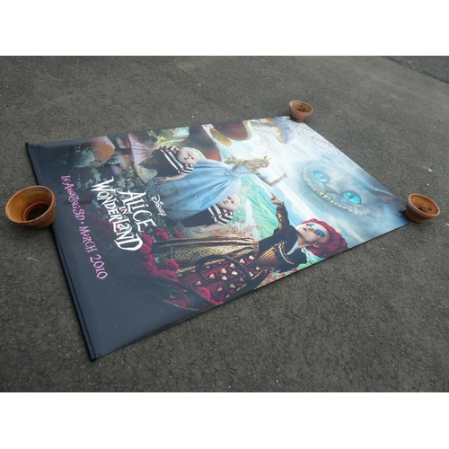 798 - A large Alice In Wonderland March 2010 cinema poster, measuring 235cm x 133cm approximately.