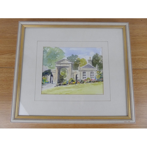 814 - A stunning framed watercolour signed J Steen, measuring 16cm x 21cm in size.