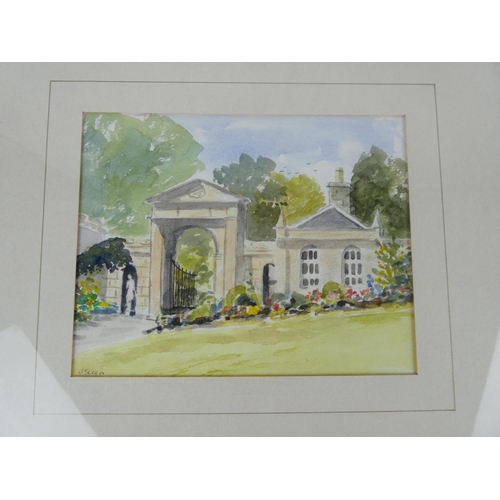 814 - A stunning framed watercolour signed J Steen, measuring 16cm x 21cm in size.