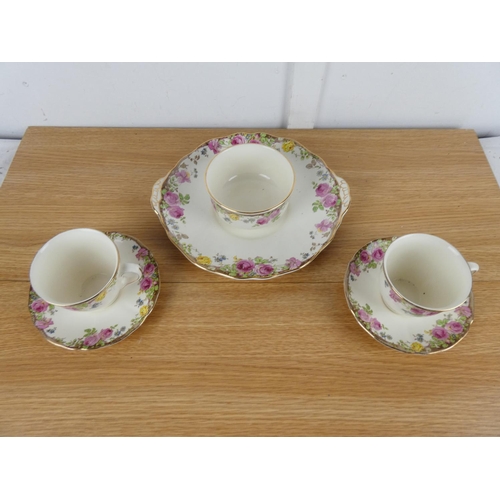 844 - A Royal Doulton 'English Rose' part tea set.