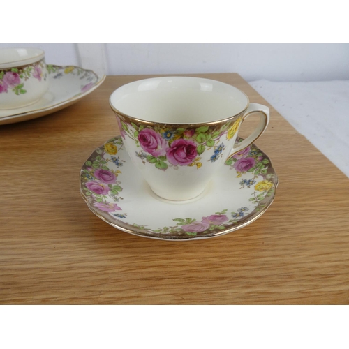 844 - A Royal Doulton 'English Rose' part tea set.