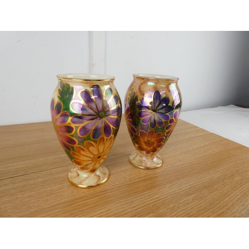 860 - A stunning pair of Old Court Ware vases.