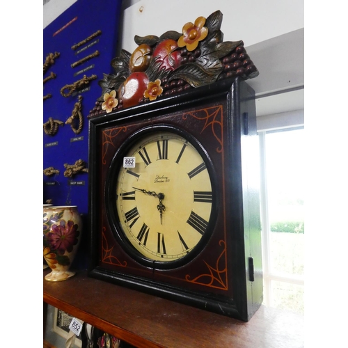 862 - A large decorative 'Dewberry' wall clock.