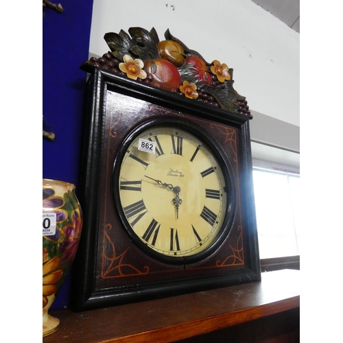 862 - A large decorative 'Dewberry' wall clock.