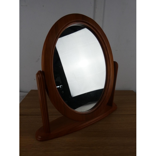 869 - A pine cheval mirror.