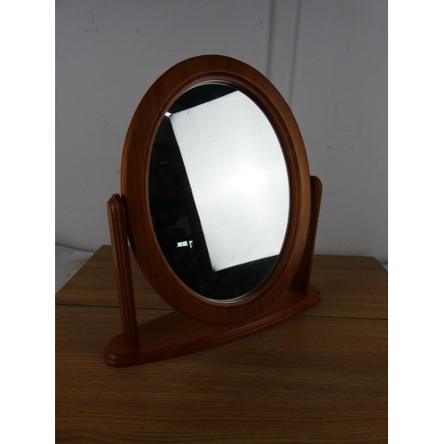 869 - A pine cheval mirror.