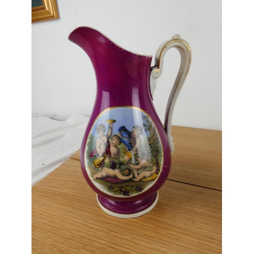 872 - A Wade hand painted jug and another.