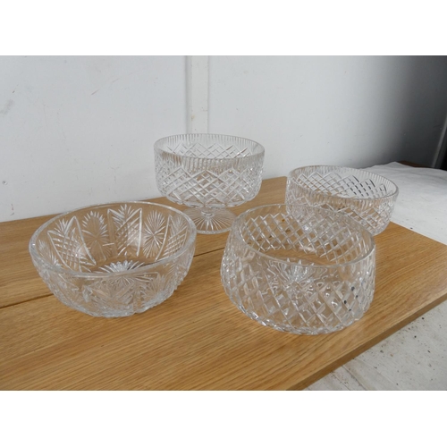 873 - Two Tyrone crystal fruit bowl and two others.