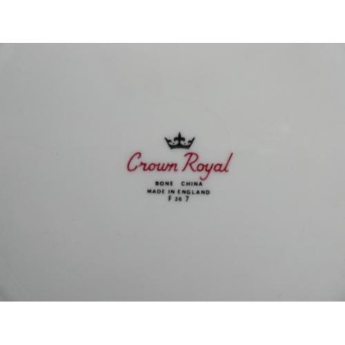 878 - A Crown Royal bone china tea set.