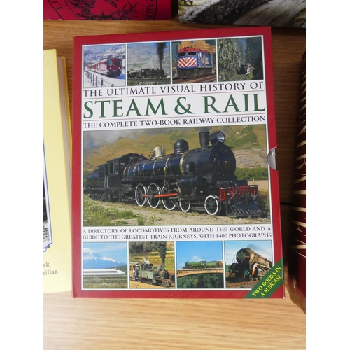 881 - A collection of steam and rail reference books and more.