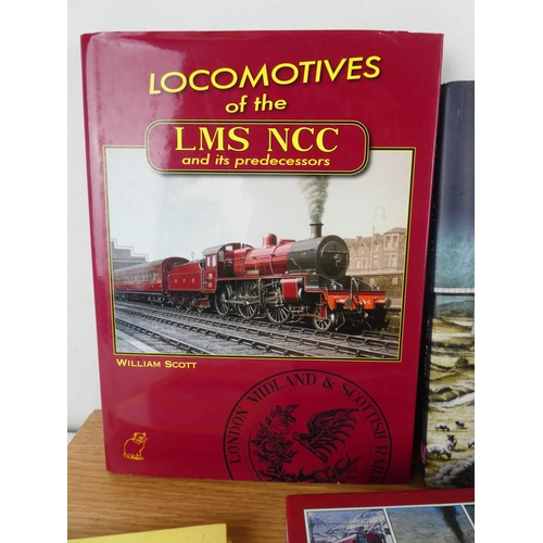 881 - A collection of steam and rail reference books and more.