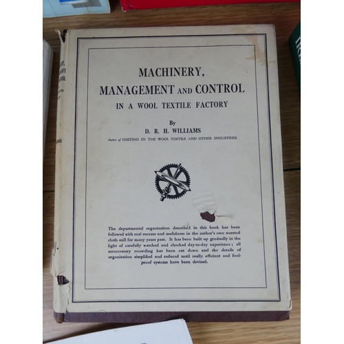 899 - A vintage book 'Machinery, Management and Control in a Wool Textile Factory' by D R H Williams, Ball... 