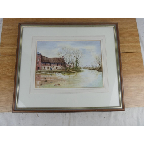 1008 - A framed watercolour signed Noel Finlay, measuring 22cm x 31cm.