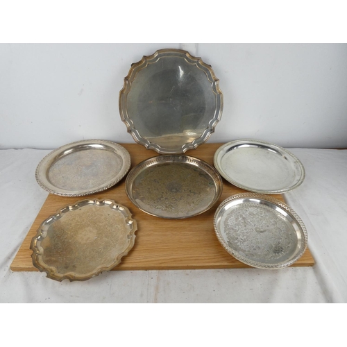 1048 - A silver plated presentation tray 'Bushfoot Golf Club - Captains Prize 1965' and more.