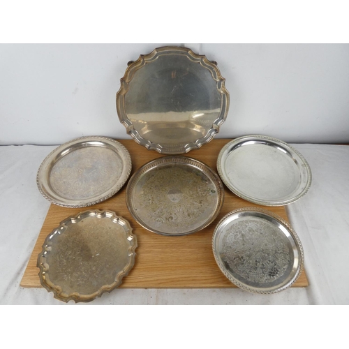 1048 - A silver plated presentation tray 'Bushfoot Golf Club - Captains Prize 1965' and more.