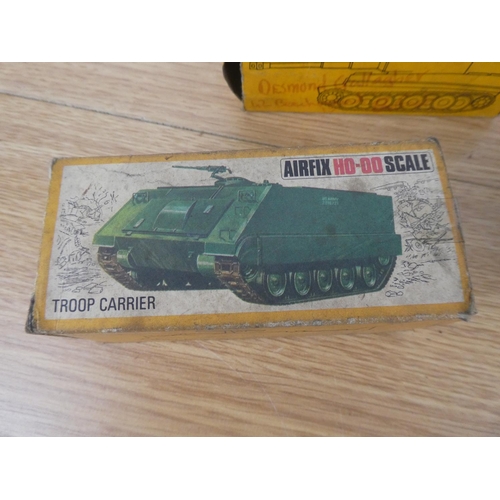 1084 - A lot of vintage Airfix boxes to include Troop Carrier, two German Tiger Tank, 6x6 Truck.