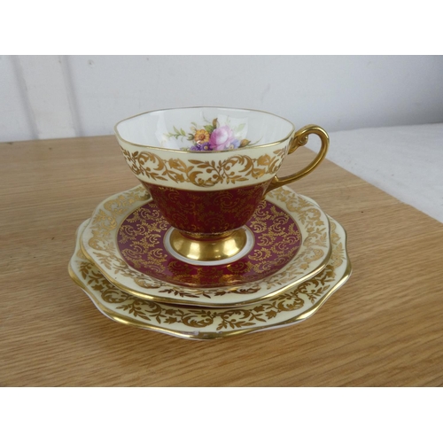 1103 - A Foley bone china cabinet cup, saucer and plate and another by Royal Tara.