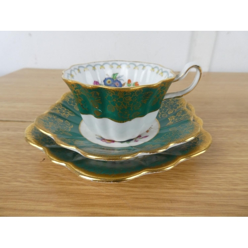 1103 - A Foley bone china cabinet cup, saucer and plate and another by Royal Tara.