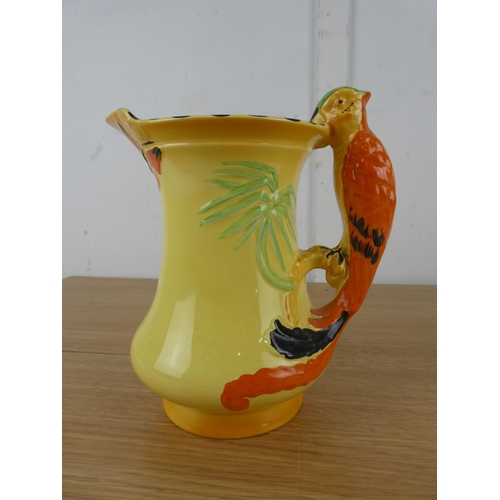 1116 - A Burleighware 'Parrot' handled jug.