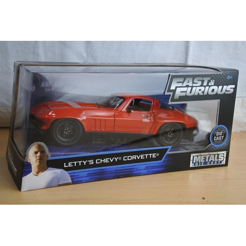 133 - A boxed Jada 'Fast & Furious' die cast car - Letty's Chevy Corvette.