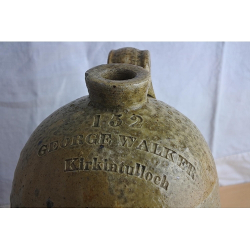 14 - An antique George Walker, Kirkintullouch 152 stoneware flagon.