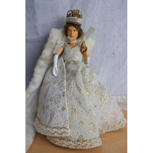 174 - A Peggy Nesbitt historial doll 'Queen Elizabeth II', especially made for Hamleys Toy Shop, London