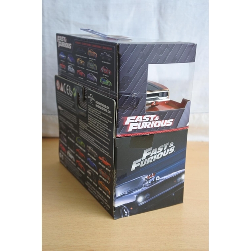 120 - Two boxed Jada 'Fast & Furious' die cast cars - Dom's Plymouth Road Runner and Dom's Mazda RK-7.