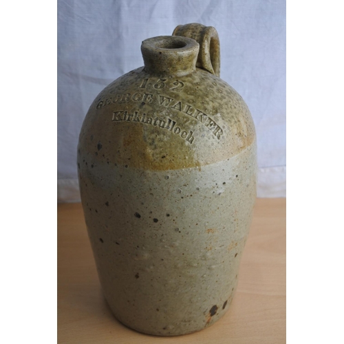 14 - An antique George Walker, Kirkintullouch 152 stoneware flagon.