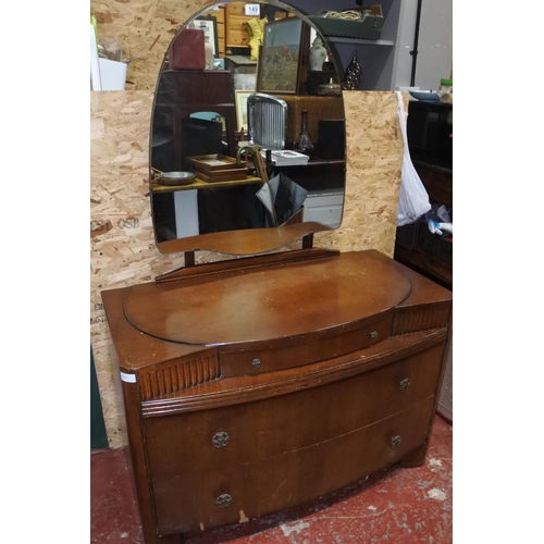 149 - A vintage dressing table with mirror. Measuring H-146cm W-60cm D-50cm.