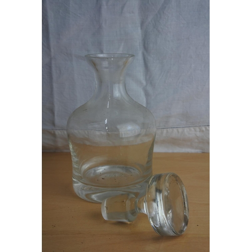 17 - A glass decanter and stopper.