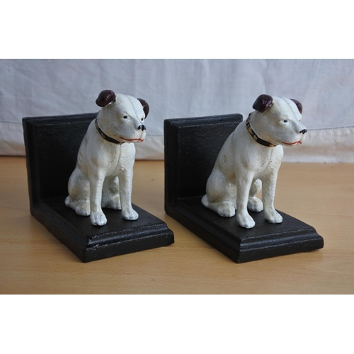 193 - A pair of cast iron 'Nipper the HMV' dog bookends.