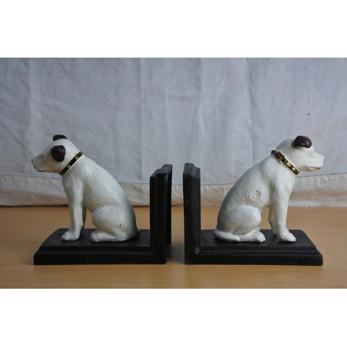 193 - A pair of cast iron 'Nipper the HMV' dog bookends.