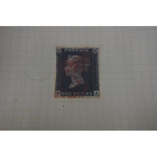 202 - A Victorian Penny Black stamp.