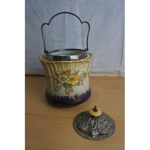 226 - An antique Carlton Ware biscuit barrel.