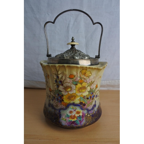 226 - An antique Carlton Ware biscuit barrel.