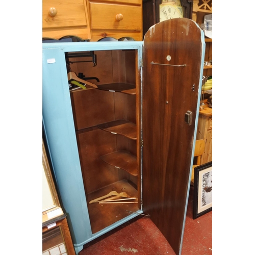 253 - A vintage small gents upcycled wardrobe. Measuring H-160cm W-75cm D-50cm